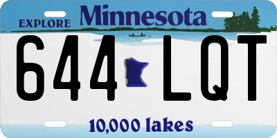 MN license plate 644LQT
