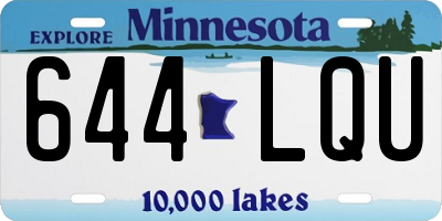 MN license plate 644LQU