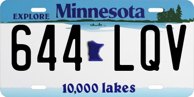 MN license plate 644LQV