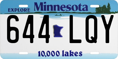 MN license plate 644LQY