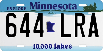 MN license plate 644LRA