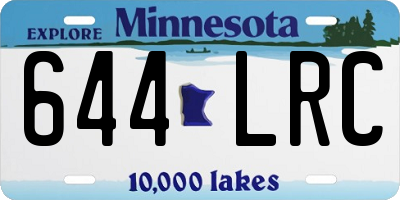 MN license plate 644LRC