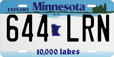 MN license plate 644LRN