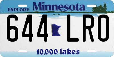 MN license plate 644LRO