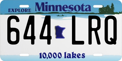 MN license plate 644LRQ
