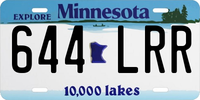 MN license plate 644LRR