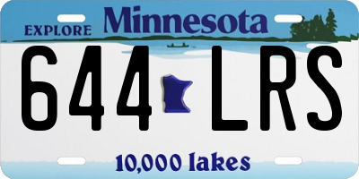 MN license plate 644LRS