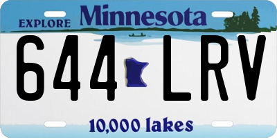 MN license plate 644LRV