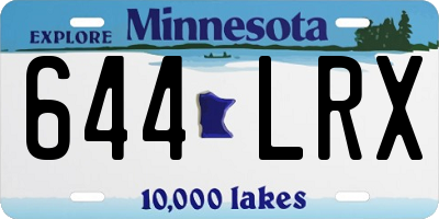 MN license plate 644LRX