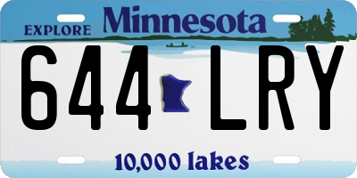 MN license plate 644LRY