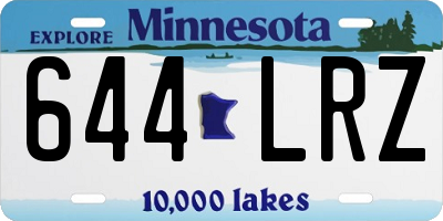 MN license plate 644LRZ