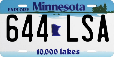 MN license plate 644LSA