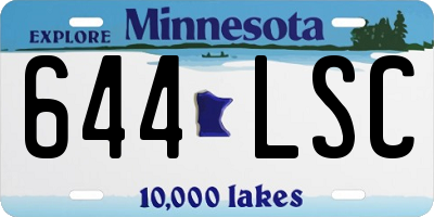 MN license plate 644LSC
