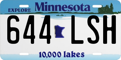 MN license plate 644LSH