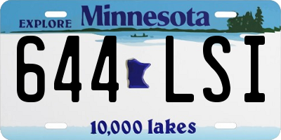 MN license plate 644LSI