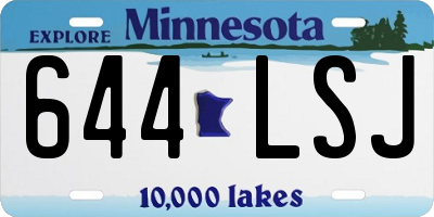 MN license plate 644LSJ