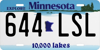 MN license plate 644LSL