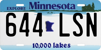 MN license plate 644LSN