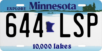 MN license plate 644LSP