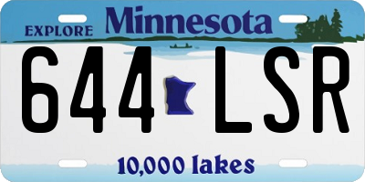 MN license plate 644LSR