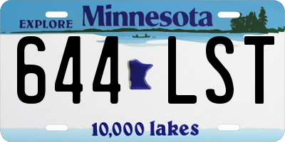 MN license plate 644LST