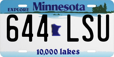 MN license plate 644LSU