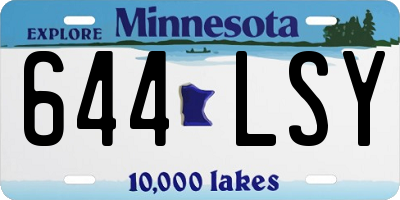 MN license plate 644LSY