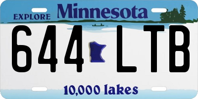 MN license plate 644LTB