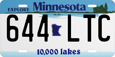 MN license plate 644LTC