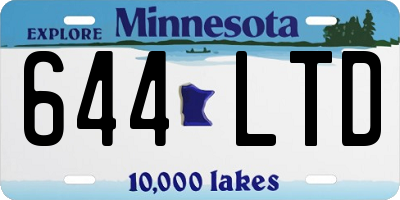 MN license plate 644LTD