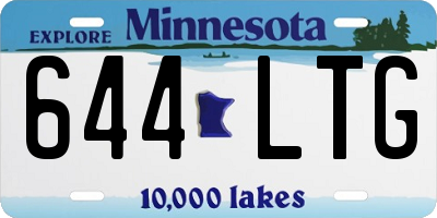 MN license plate 644LTG