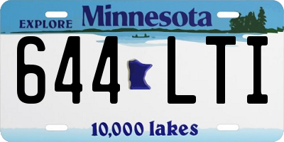 MN license plate 644LTI