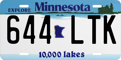 MN license plate 644LTK