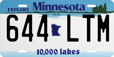MN license plate 644LTM