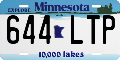 MN license plate 644LTP