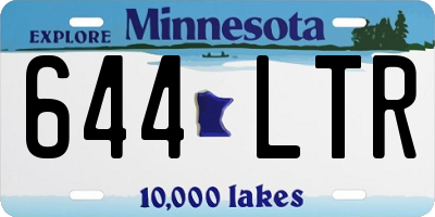 MN license plate 644LTR
