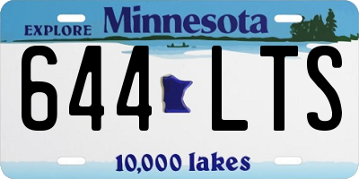 MN license plate 644LTS