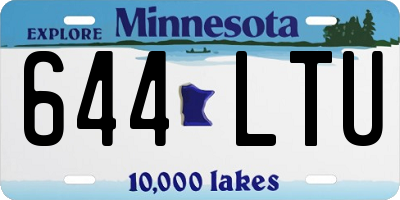 MN license plate 644LTU