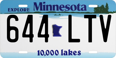 MN license plate 644LTV