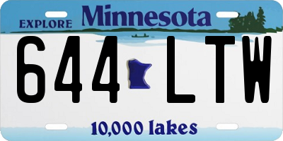 MN license plate 644LTW