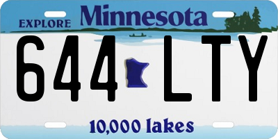MN license plate 644LTY