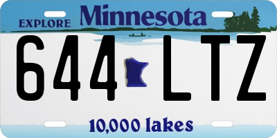 MN license plate 644LTZ