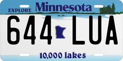 MN license plate 644LUA