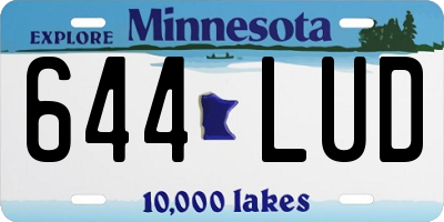 MN license plate 644LUD