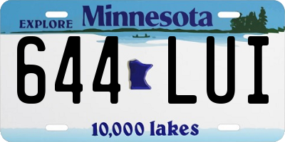 MN license plate 644LUI