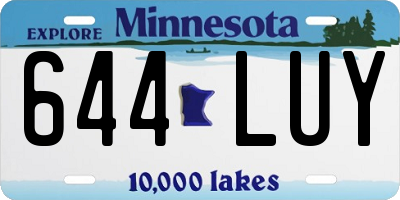 MN license plate 644LUY