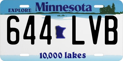 MN license plate 644LVB