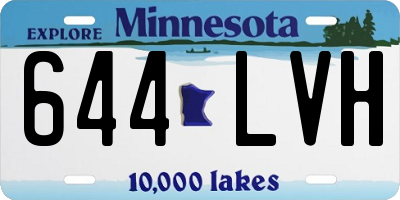 MN license plate 644LVH