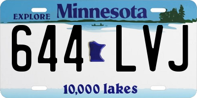 MN license plate 644LVJ