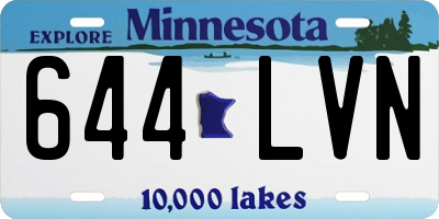 MN license plate 644LVN